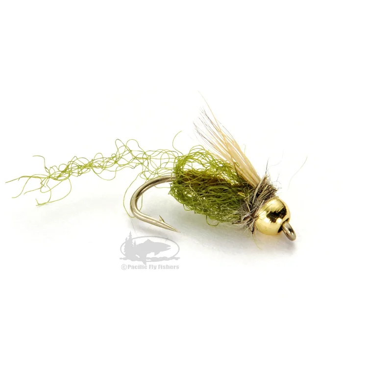 Caddis Sparkle Pupa - Bead Head - Olive