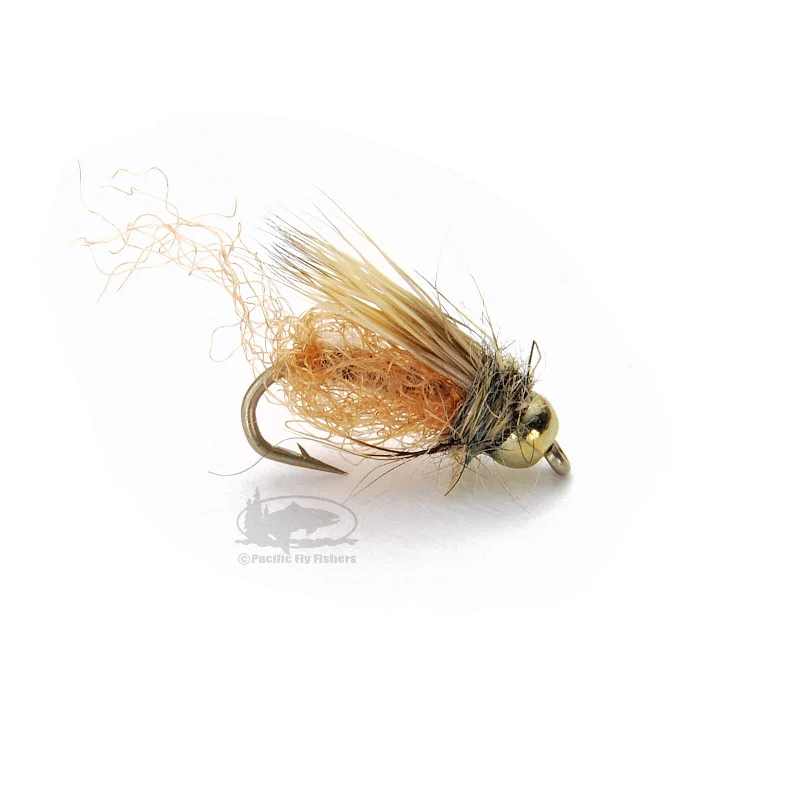 Caddis Sparkle Pupa - Bead Head - Tan