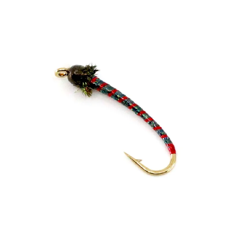 Chironomid Black Electra Braid Red Rib