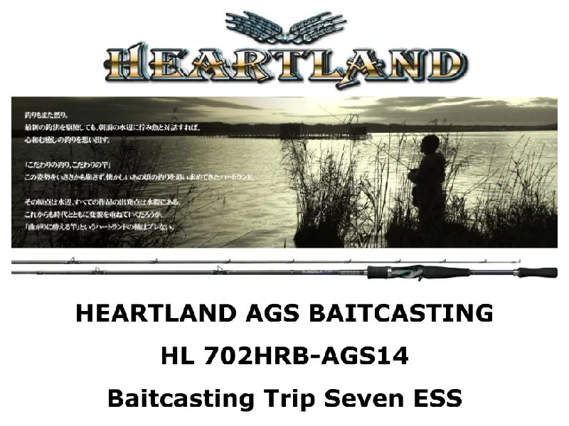 Daiwa Heartland AGS Baitcasting HL 702HRB-AGS14 Baitcasting Trip Seven ESS