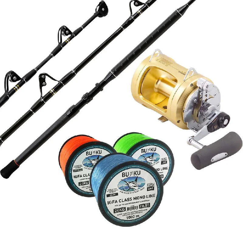 Shimano 24kg Tuna & Marlin Combo Tiagra with Tiagra Hyper