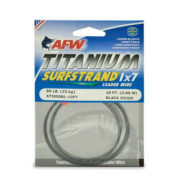 AFW Titanium Surfstrand Leader Wire 1 X 7 Black Oxide