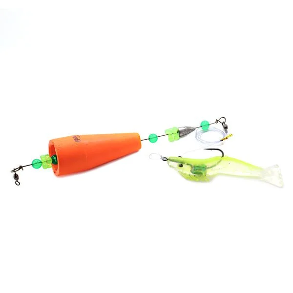 Billy Bay Low Country Lightning Rigged Poppin Cork 3" Shrimp Chartreuse