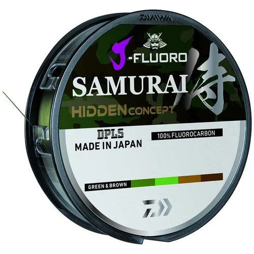 Daiwa J-Fluoro Samurai Hidden Concept Fluorocarbon Line 220 Yds Green/Brown