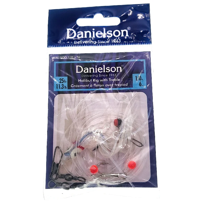 Danielson Halibut Rig W/ Treble Hook Size 1/0 25Lb Test