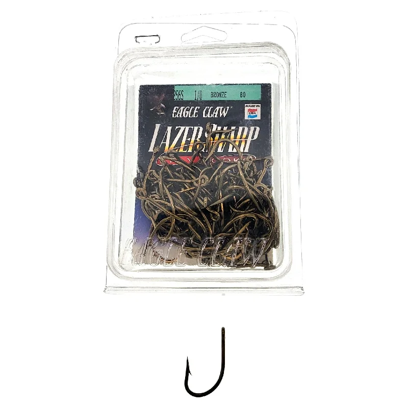 Eagle Claw Lazer Sharp Fly Hooks Bronze Qty 80