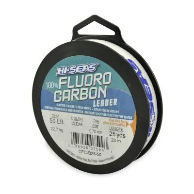 Hi-Seas 100% Fluorocarbon Leader 25 Yds Clear