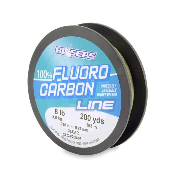 Hi-Seas 100% Fluorocarbon Line 8Lb 200Yds Clear