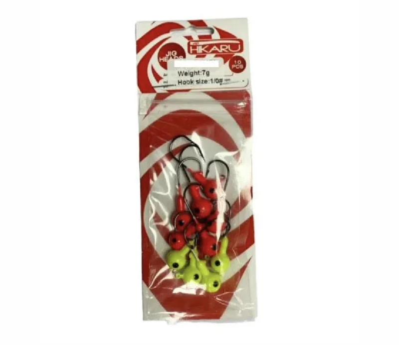 Hikaru Jig Heads Hooks Red / Yellow