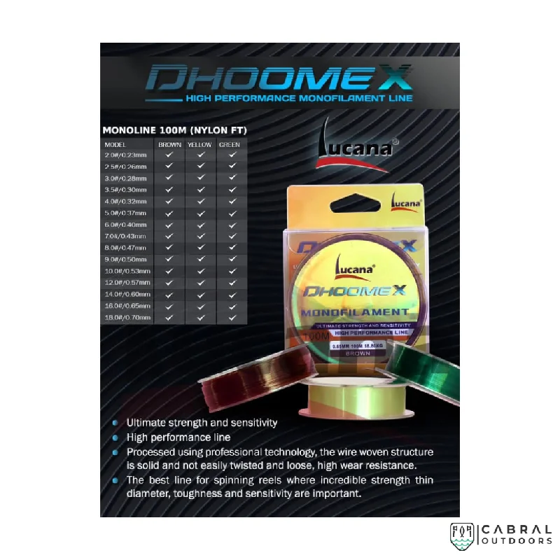 Lucana Dhoomex monofilament 100M line