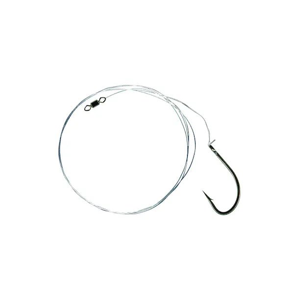 Mustad Live Bait O'Shaughnessy Fluorocarbon Leader 18" Size 4/0 Qty 3