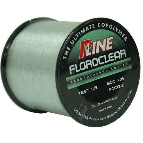 P-Line Floroclear Fluorocarbon Coated Mono 15 Lb 600 Yds 1/4 Oz Spool Clear