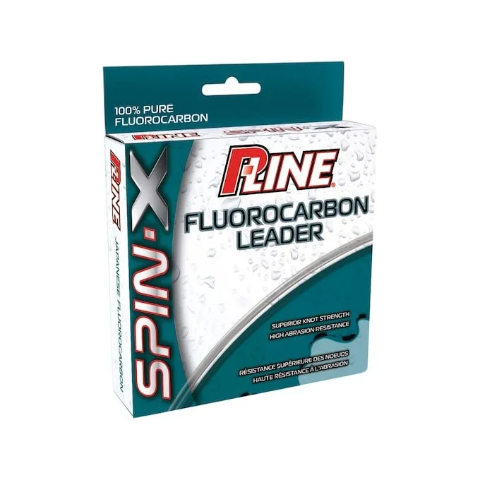 P-Line Spin-X Fluorocarbon Leader 9Lb 50Yds Clear