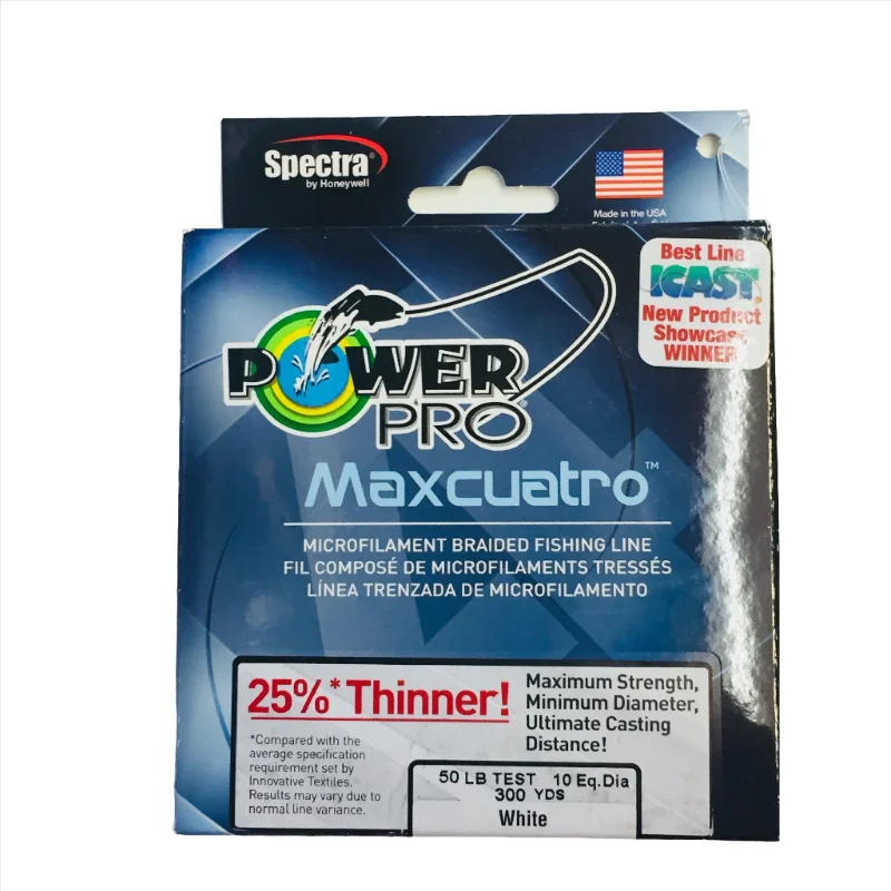 Power Pro Maxcuatro Braided Line 300 Yard Spools