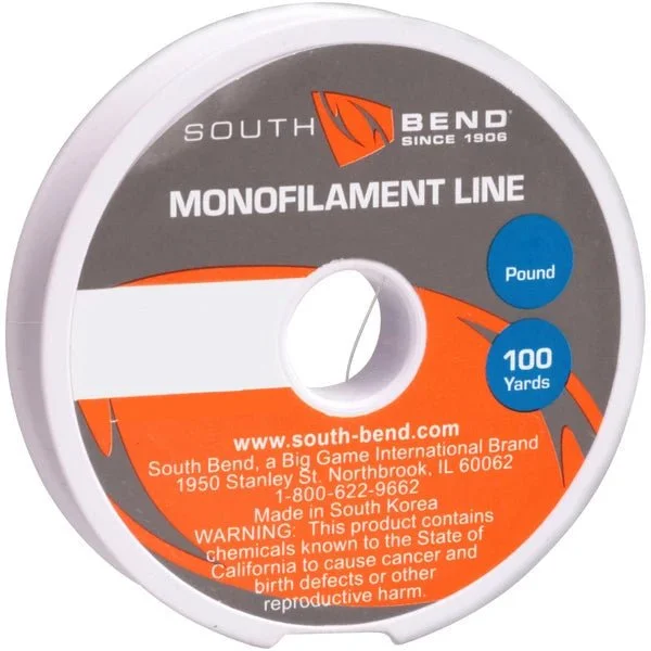 South Bend Pony Spool Monofilament 100 Yds Clear