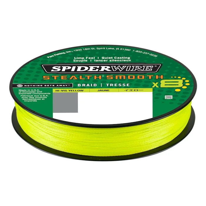 SpiderWire Stealth Smooth8 x8 10 lb Hi-Vis Yellow 164 yd