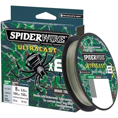 Spiderwire Ultracast X8 Braid 164 Yds Inshore Camo