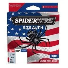 Spiderwire Stealth Braid American Camo Red,White and Blue 50lb. 164yds