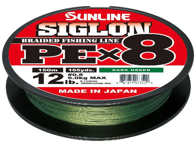 Sunline Siglon PEx8 Dark Green Braid - 165 Yard Spools