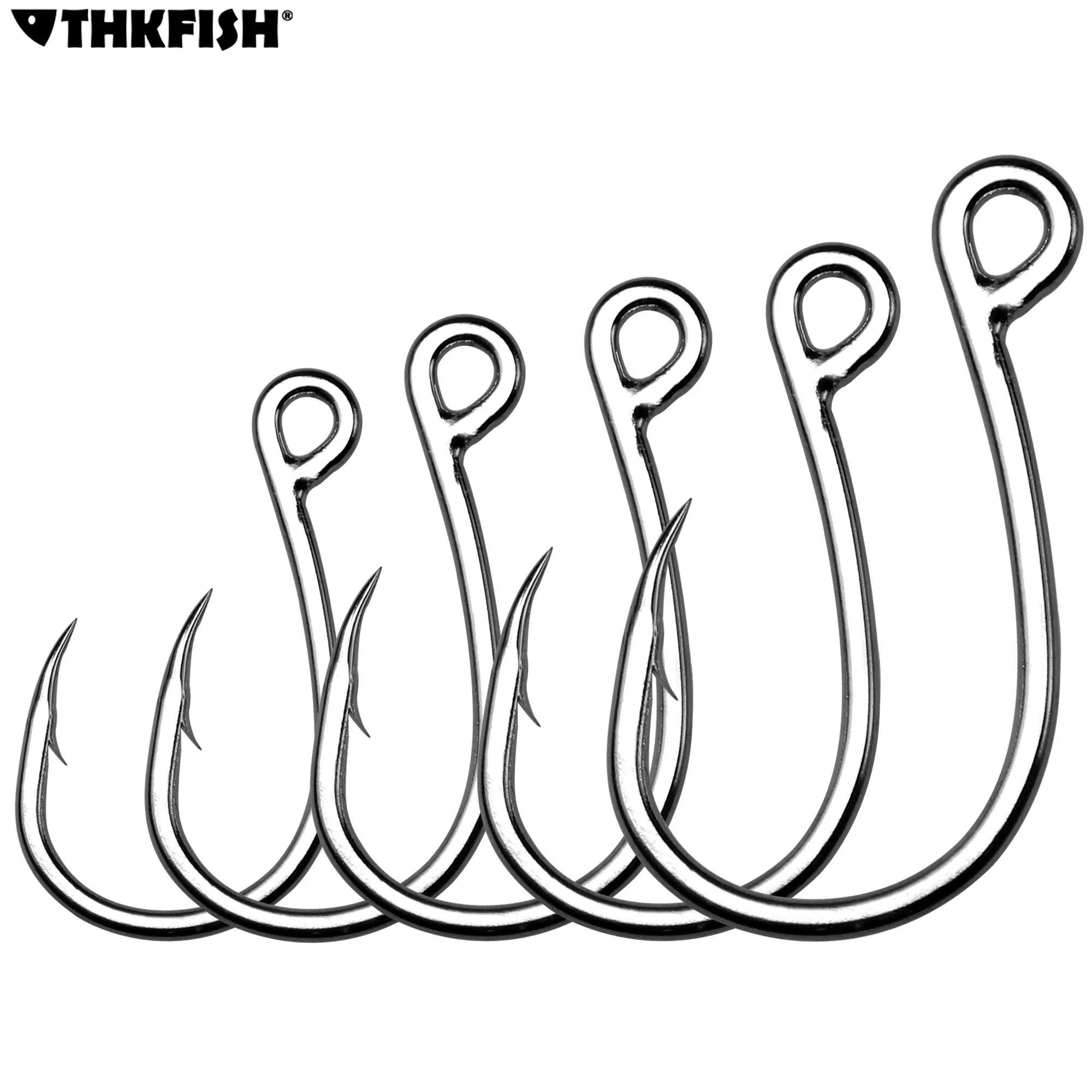 Temper-Treated Sea Fishing Hooks - Powerful & Sharp - Sizes 3/0, 6/0, 7/0, 9/0 - For Sea Bass Tackle