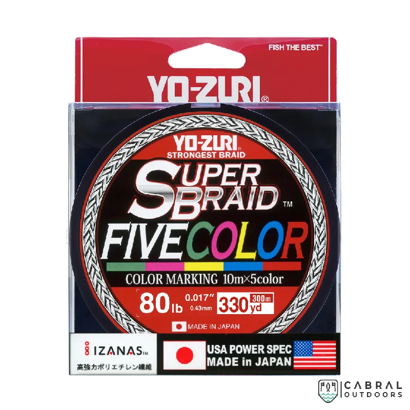 Yo-Zuri Super Braid Five Color Line | 300m |40lb-80lb