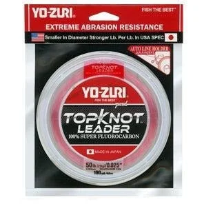 YO-ZURI TOPKNOT FLUROCARBON LEADER DISAPPEARING PINK 100 YD