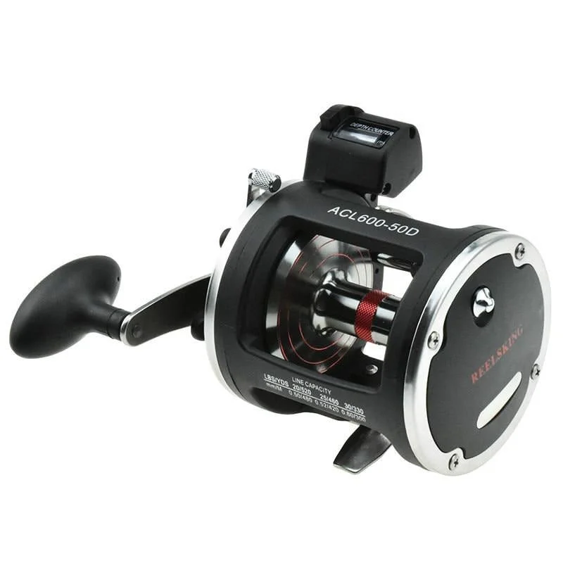 Jigging Reel Trolling Fishing Reel 12BB Bearings 3.8:1/5.2:1 Drag 30kg Freshwater/Saltwater Line Counter Drum Bait Casting Reels