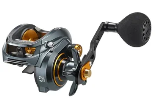 PISCIFUN® Alijoz 300 Grey and Gold Low Profile Baitcasting Reel