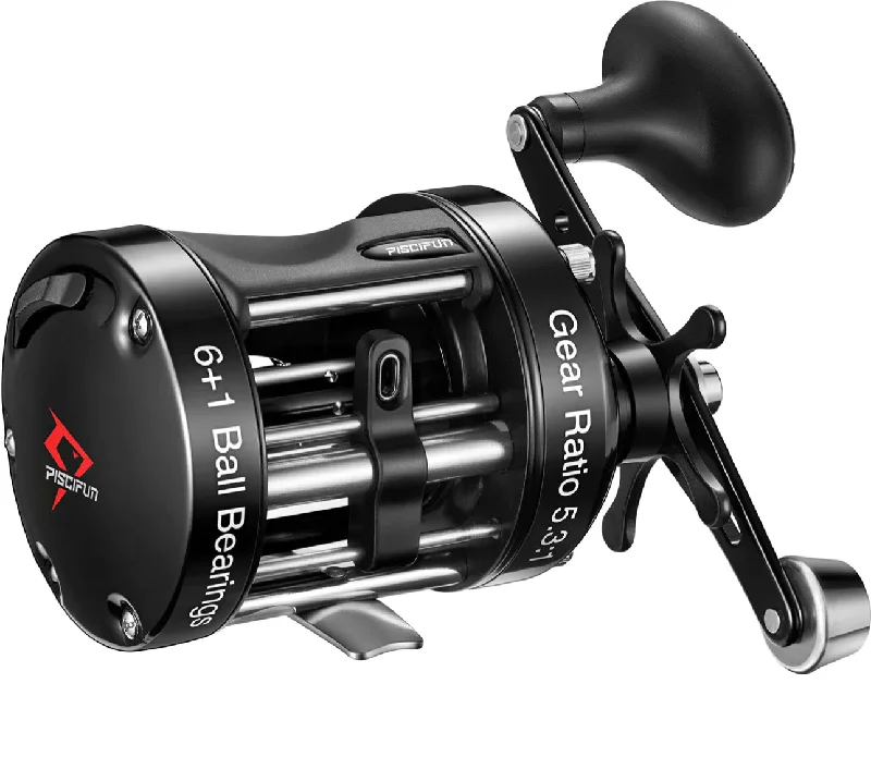 PISCIFUN® CHAOS XS 5000 Black Round Baitcasting Reel